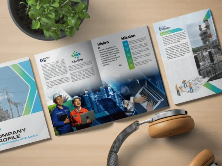 Contoh layout company profile modern